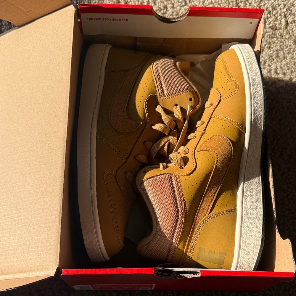Nike High-Top Sneakers in Golden Yellow
